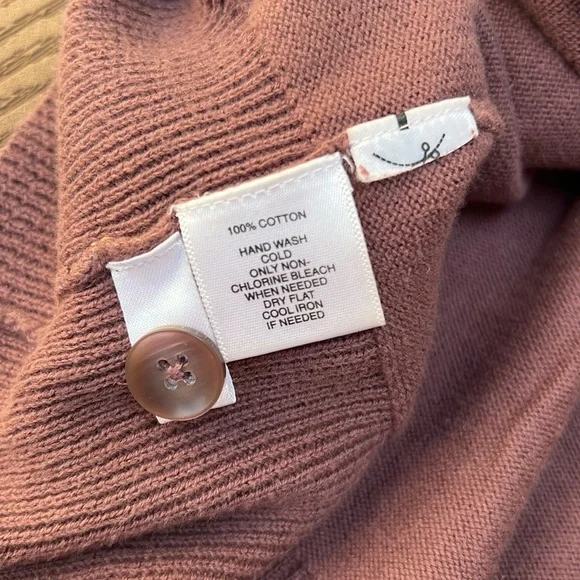 LOFT Brown/gold flecks Knit Cardigan Sweater S XS - Picture 6 of 9